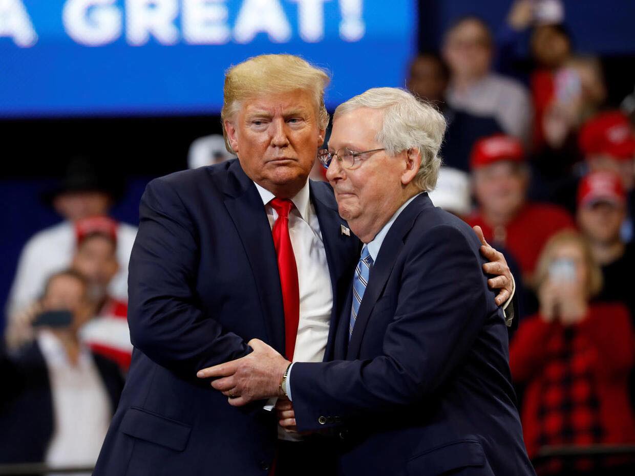 High Quality Trump and McConnell Blank Meme Template
