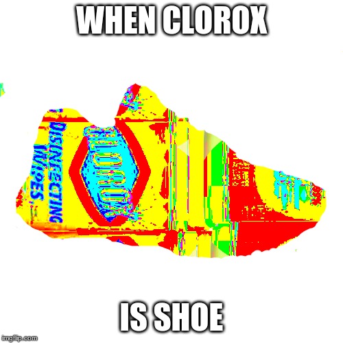 shoe but clorox wipes | WHEN CLOROX; IS SHOE | image tagged in shoe,clorox,clorox shoe,yes,life changing,deep | made w/ Imgflip meme maker