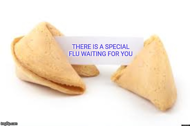 Fortune | THERE IS A SPECIAL FLU WAITING FOR YOU | image tagged in fortune cookie | made w/ Imgflip meme maker