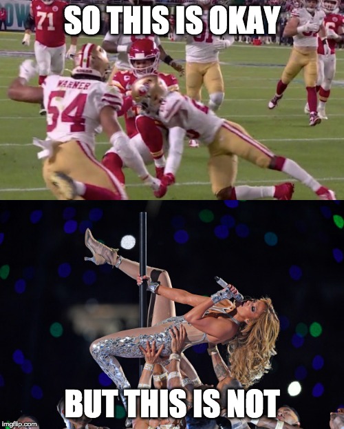 SO THIS IS OKAY; BUT THIS IS NOT | image tagged in jlo,shakira,pole dance,superbowl 2020 | made w/ Imgflip meme maker