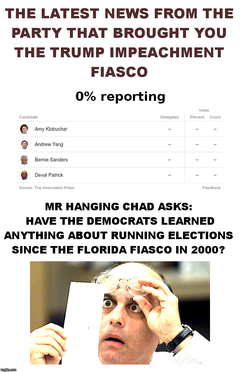 The Iowa Vote Fiasco | image tagged in iowa,vote,dnc,democrats,dazed and confused,dumb and dumber | made w/ Imgflip meme maker