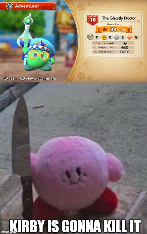 SUPER KIRBY CLASH | KIRBY IS GONNA KILL IT | image tagged in creepy kirby,memes,kirby | made w/ Imgflip meme maker