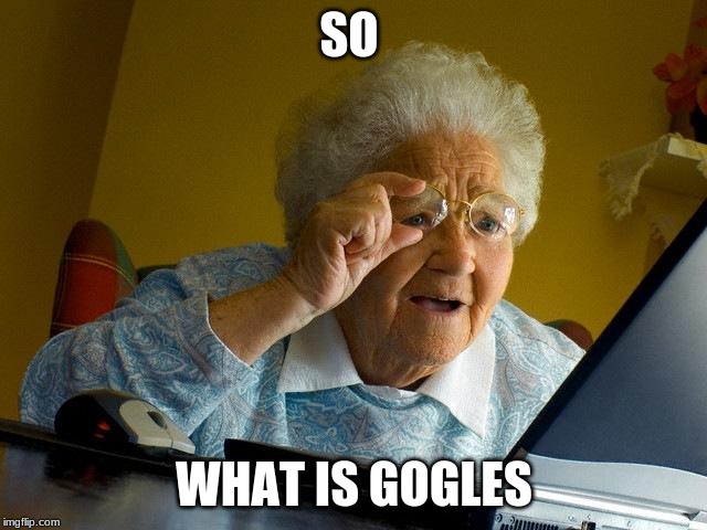 Grandma Finds The Internet | SO; WHAT IS GOGLES | image tagged in memes,grandma finds the internet | made w/ Imgflip meme maker