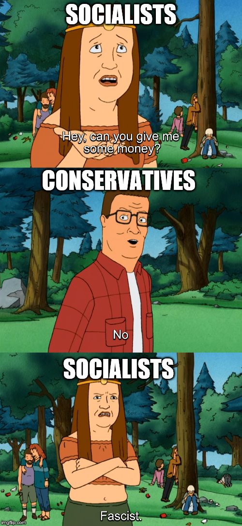 SOCIALISTS; CONSERVATIVES; SOCIALISTS | image tagged in political meme | made w/ Imgflip meme maker