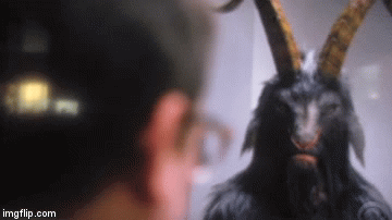 therapy woes... | image tagged in gifs,therapy,weird,goat,demon,funny | made w/ Imgflip video-to-gif maker