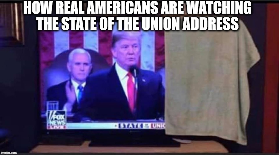Next year I want to pull that off and see no more Nancy! | HOW REAL AMERICANS ARE WATCHING THE STATE OF THE UNION ADDRESS | image tagged in state of the union,nancy pelosi,president trump | made w/ Imgflip meme maker
