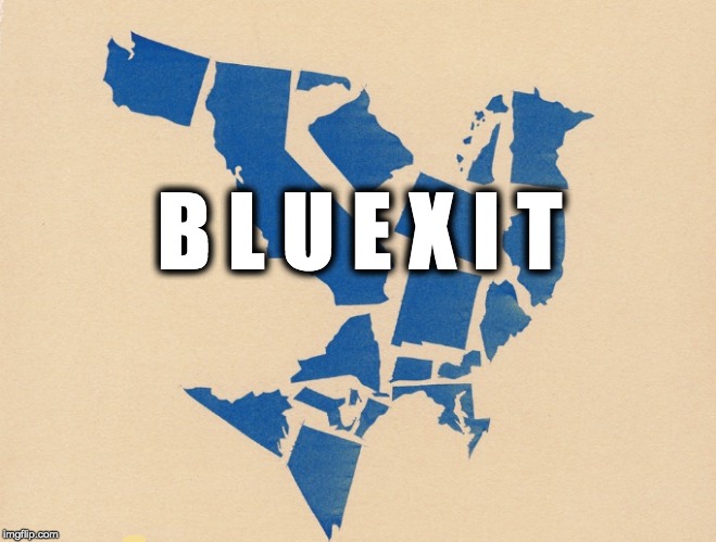 B L U E X I T | image tagged in memes,bluexit,blue state red state separate | made w/ Imgflip meme maker