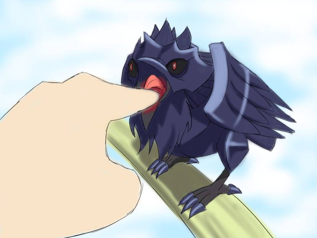 High Quality Tiny Corviknight and hand Blank Meme Template