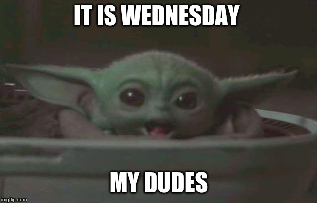 Screaming baby yoda | IT IS WEDNESDAY; MY DUDES | image tagged in funny | made w/ Imgflip meme maker