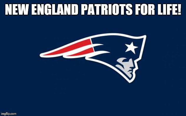 patriots logo |  NEW ENGLAND PATRIOTS FOR LIFE! | image tagged in patriots logo | made w/ Imgflip meme maker