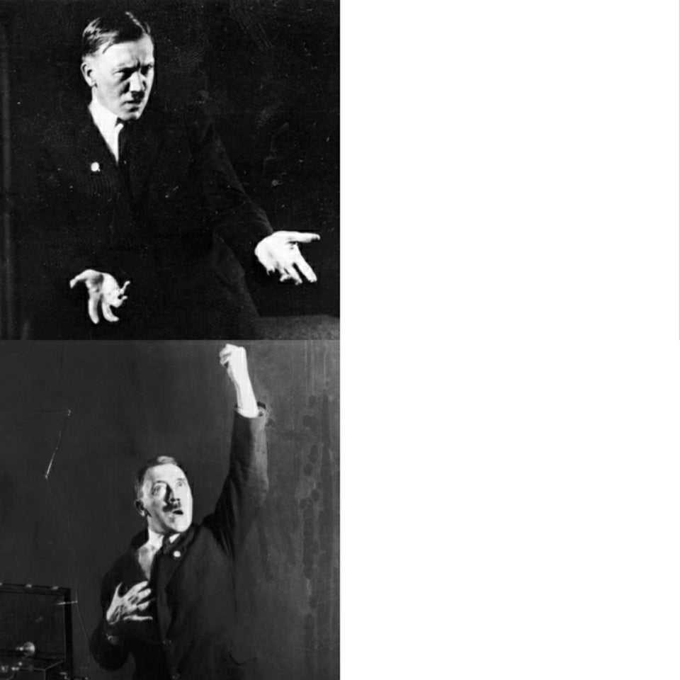 Happy Hitler Blank Meme Template