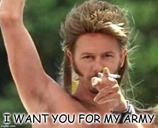 Joe dirt | I WANT YOU FOR MY ARMY | image tagged in joe dirt | made w/ Imgflip meme maker