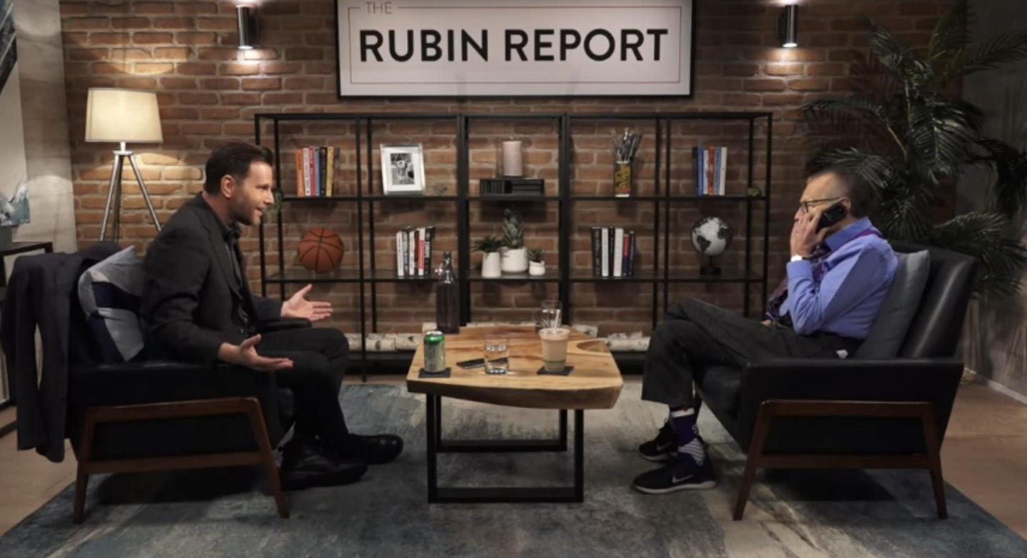 Larry King Phone Call with Dave Rubin Blank Meme Template