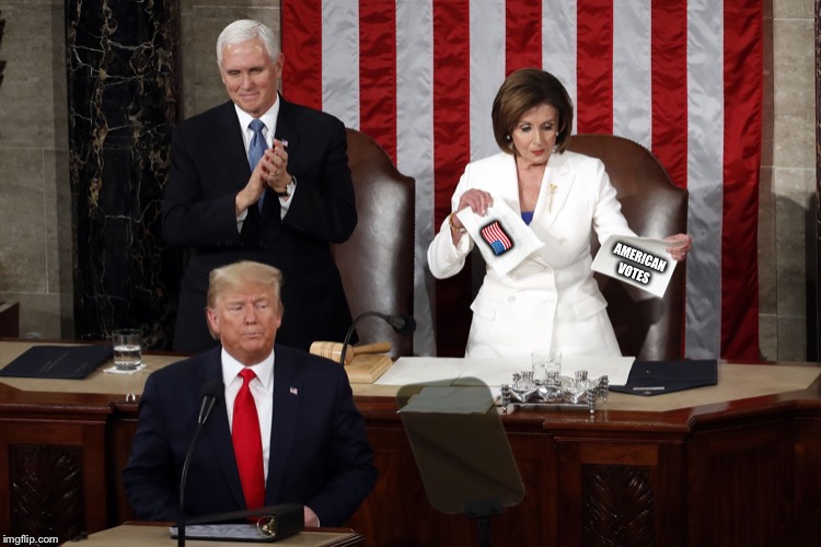 Nancy Pelosi rips Trump speech | 🇺🇸; AMERICAN 
VOTES | image tagged in nancy pelosi rips trump speech | made w/ Imgflip meme maker