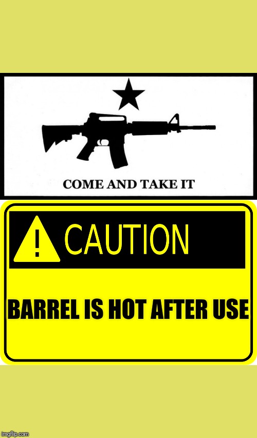 Be sure to cover your self from legal repercussions. Clearly post all hazards on your property. | BARREL IS HOT AFTER USE | image tagged in 2a,2nd amendment,second amendment | made w/ Imgflip meme maker