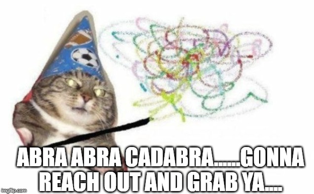 Woosh cat |  ABRA ABRA CADABRA......GONNA REACH OUT AND GRAB YA.... | image tagged in woosh cat | made w/ Imgflip meme maker