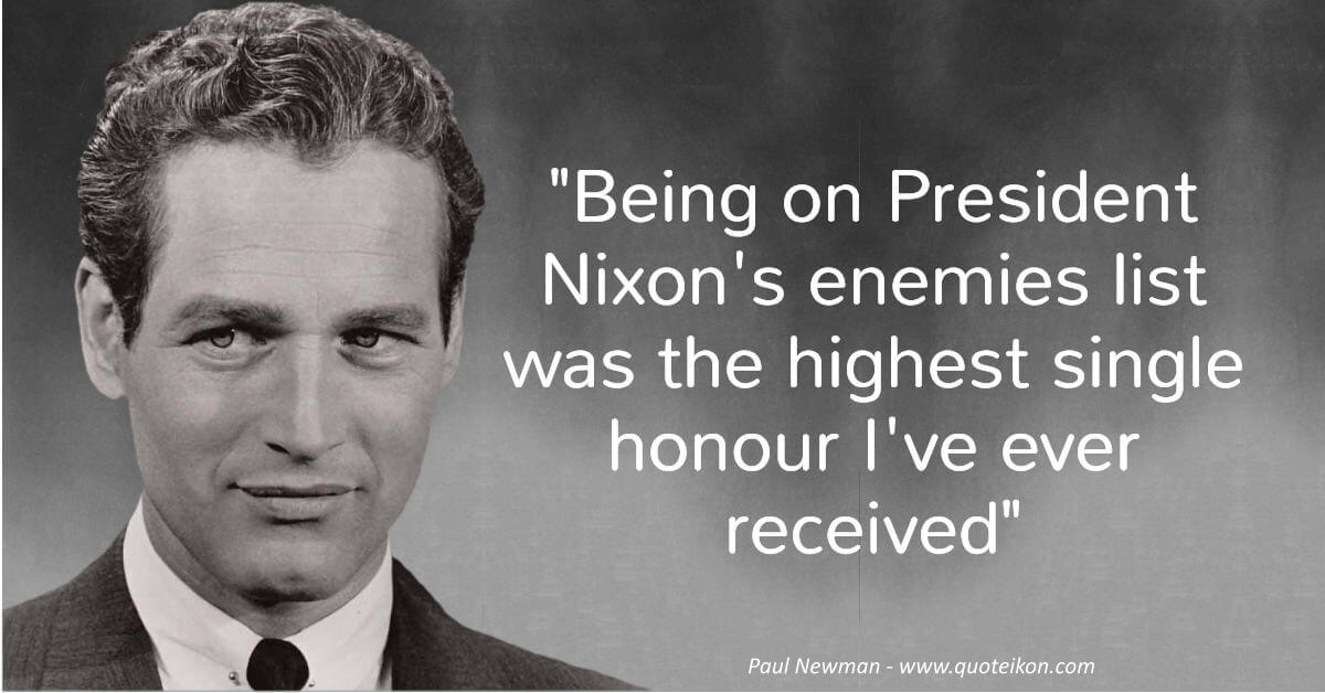 High Quality Trump enemies list FAIL Nixon Paul Newman Blank Meme Template