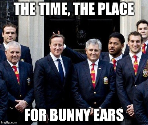 THE TIME, THE PLACE FOR BUNNY EARS | image tagged in bunny ears | made w/ Imgflip meme maker