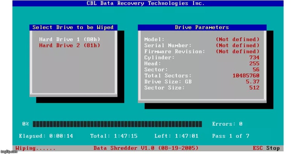 CBL Data Shredder DOS | image tagged in cbl data shredder dos | made w/ Imgflip meme maker