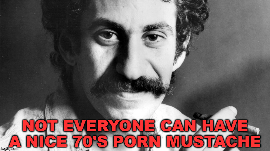 Nice 'stach, you a porn star? | NOT EVERYONE CAN HAVE A NICE 70'S PORN MUSTACHE | image tagged in jim croce | made w/ Imgflip meme maker
