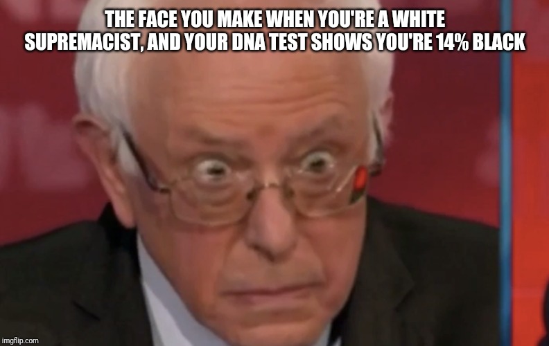 THE FACE YOU MAKE WHEN YOU'RE A WHITE SUPREMACIST, AND YOUR DNA TEST SHOWS YOU'RE 14% BLACK | made w/ Imgflip meme maker