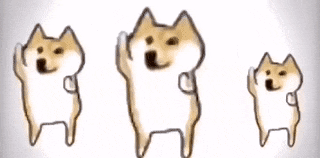 group of doges dancing Blank Meme Template