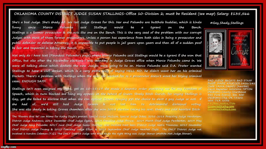 Restoring Justice to Oklahoma County Courts ~ 1 Step at a time 
#5_Step_Justice_Slide  ~ #Strive_4_Jive_2025
GivemHellKathy.com | image tagged in oklahoma,court,corruption,supreme court,judge,tyranny | made w/ Imgflip meme maker