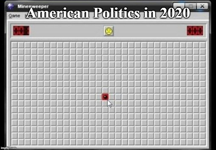 Current state of American politics | American Politics in 2020 | image tagged in minesweeper,politics,political meme,memes,meme | made w/ Imgflip meme maker