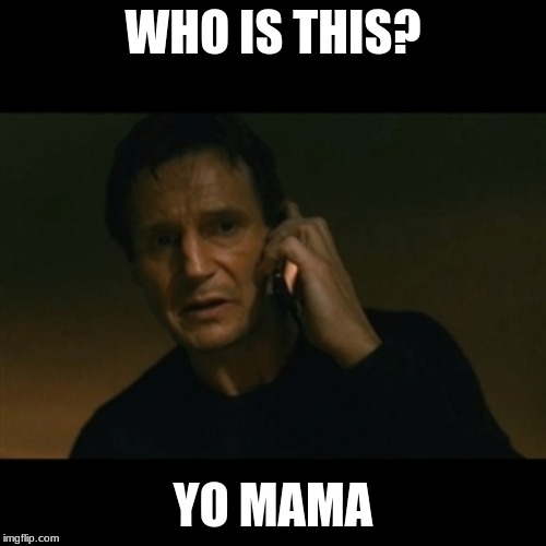 Liam Neeson Taken | WHO IS THIS? YO MAMA | image tagged in memes,liam neeson taken | made w/ Imgflip meme maker