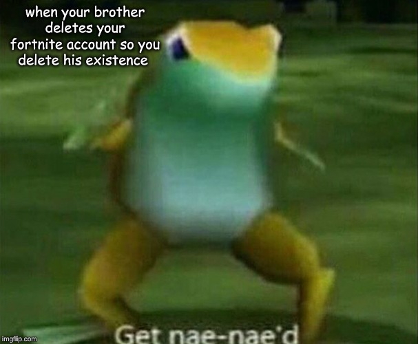 Get nae-nae'd | when your brother deletes your fortnite account so you delete his existence | image tagged in get nae-nae'd | made w/ Imgflip meme maker