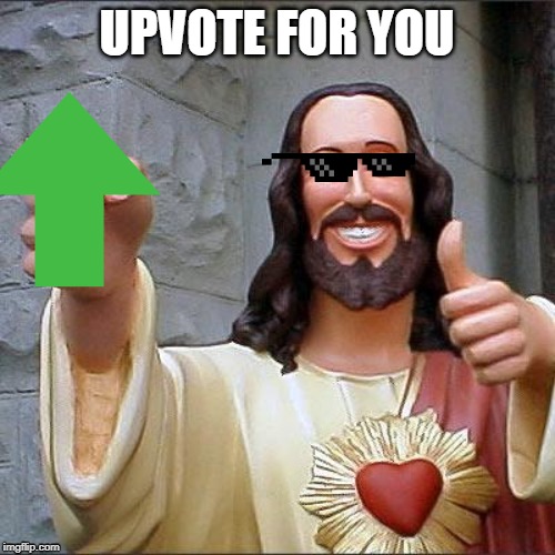 Jesus gives upvote Blank Meme Template