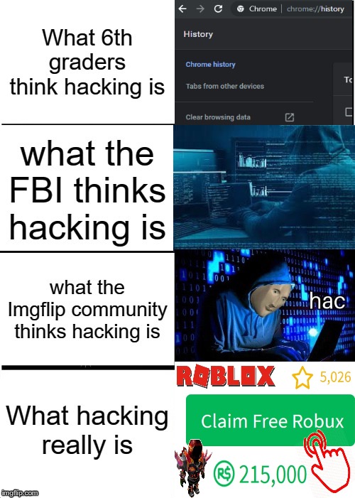 Original Meme Format By Productiveduck Imgflip - robux hack meme