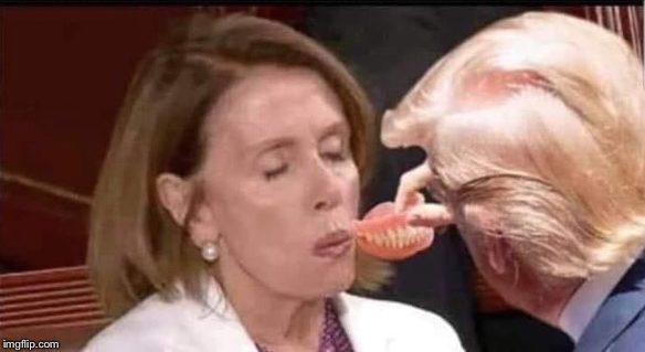 Pelosi dentures Blank Meme Template