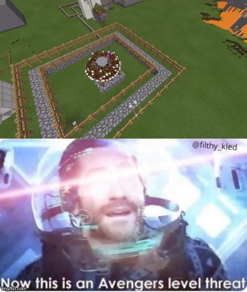 Ho dear | image tagged in minecraft,now this is an avengers level threat | made w/ Imgflip meme maker