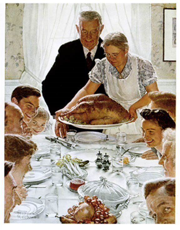 High Quality Rockwell Thanksgiving Blank Meme Template
