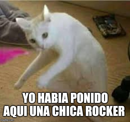 yo habia ponido | YO HABIA PONIDO AQUI UNA CHICA ROCKER | image tagged in yo habia ponido | made w/ Imgflip meme maker