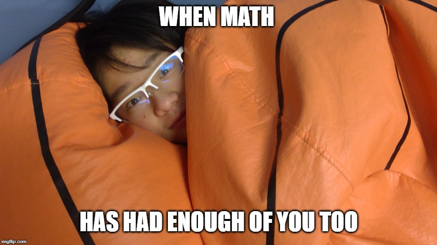 WHEN MATH; HAS HAD ENOUGH OF YOU TOO | image tagged in school | made w/ Imgflip meme maker