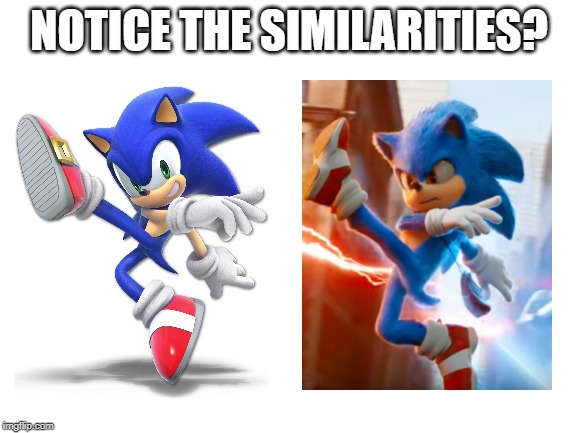Super Smash Bros reference in the sonic movie! | NOTICE THE SIMILARITIES? | image tagged in blank white template,sonic the hedgehog,super smash bros,sonic movie | made w/ Imgflip meme maker
