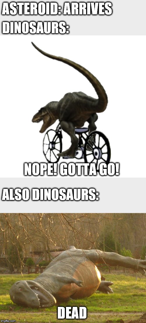 nope nope nope dinosaur meme