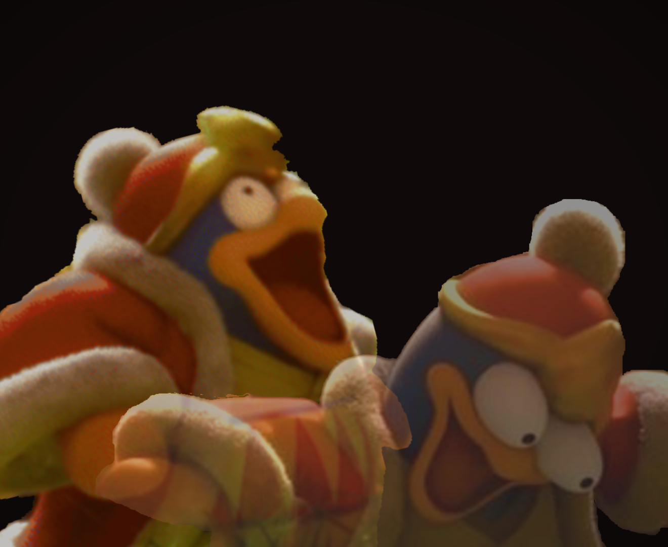 High Quality Dedede Laughing Serious Blank Meme Template