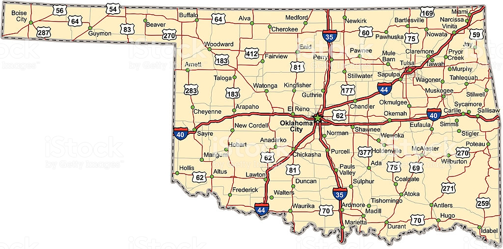 High Quality Oklahoma Map Blank Meme Template