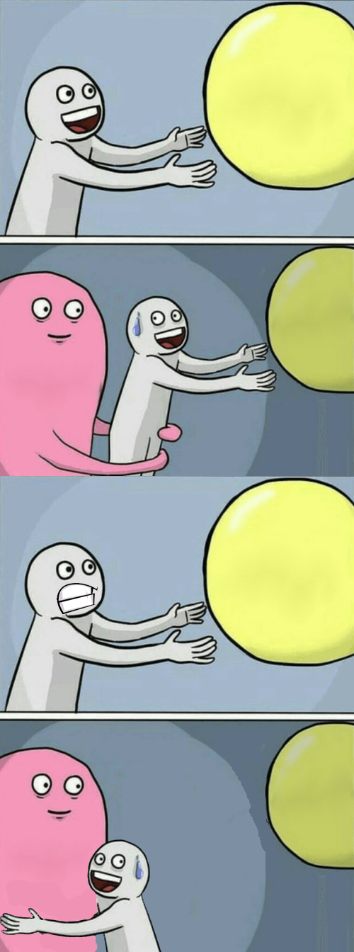 Running Away Balloon Meme Template