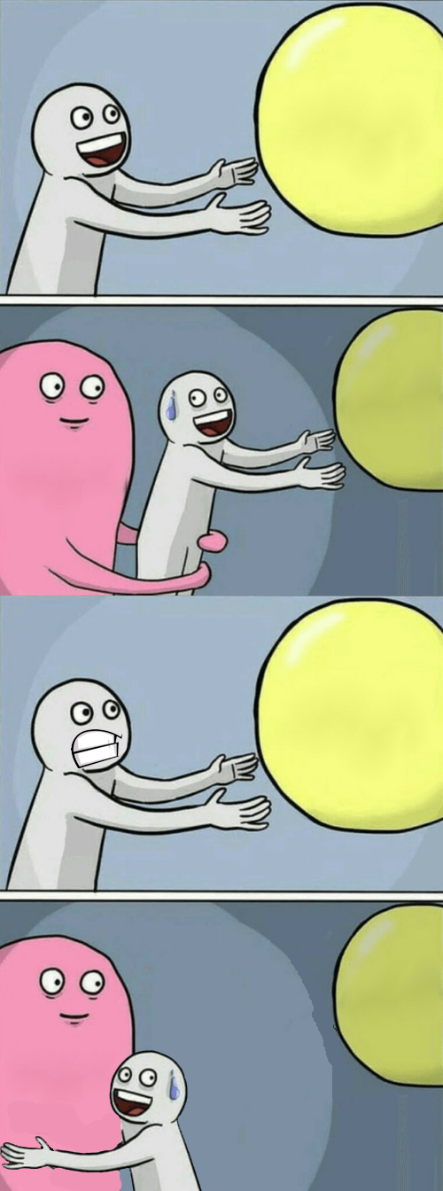 Not running away balloon Blank Meme Template