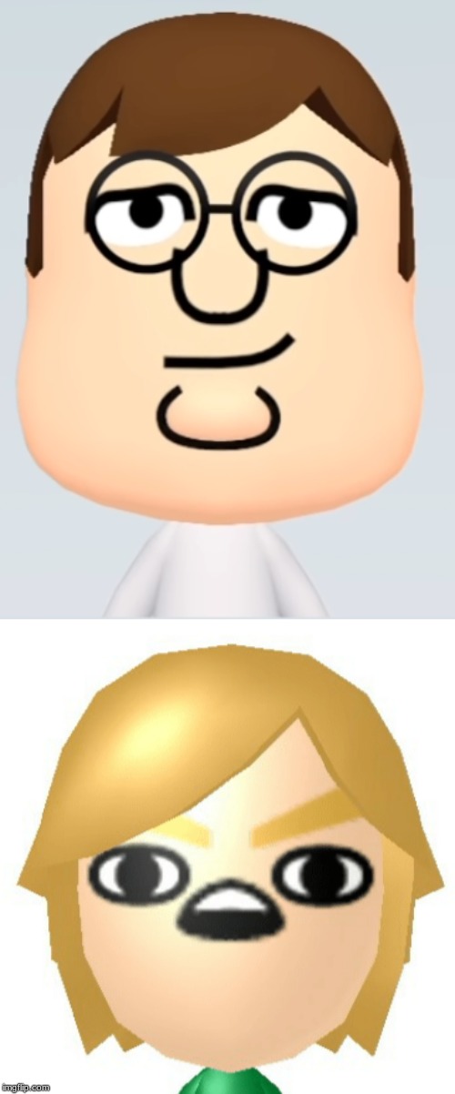 new miis are coming along swell! | image tagged in peter griffin,link | made w/ Imgflip meme maker