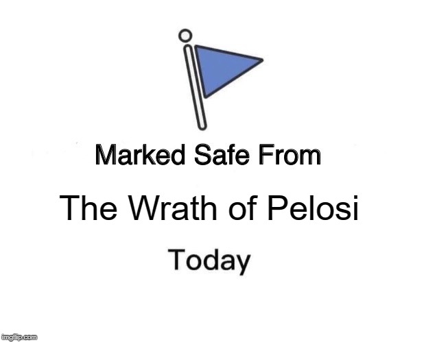 Marked Safe From Meme | The Wrath of Pelosi | image tagged in memes,marked safe from | made w/ Imgflip meme maker