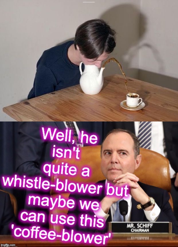 It's probably like auditioning for American Idol or something | COFFEE BLOWER WHISTLEBLOWER WHISTLE BLOWER AUDITION NEW SCAM SHAM | image tagged in adam schiff,scam | made w/ Imgflip meme maker