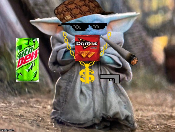 image tagged in mlg,baby yoda | made w/ Imgflip meme maker