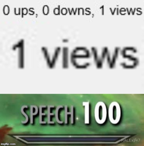 image tagged in skyrim speech 100,views,oh wow are you actually reading these tags,oh wow doughnuts,yee | made w/ Imgflip meme maker