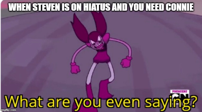 Spinel | WHEN STEVEN IS ON HIATUS AND YOU NEED CONNIE | image tagged in spinel | made w/ Imgflip meme maker