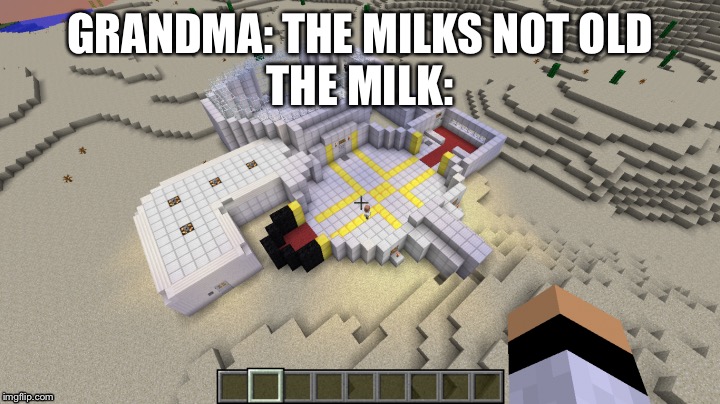Old | GRANDMA: THE MILKS NOT OLD
THE MILK: | image tagged in dantdm,old | made w/ Imgflip meme maker